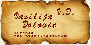 Vasilija Dolović vizit kartica